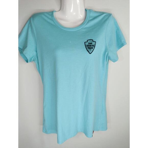 The North Face Women's Solid Crew Neck Short Sleeve T-Shirts Mint Green Size Med - Picture 1 of 7